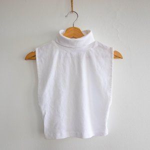 White Turtle neck No Sleeves Top